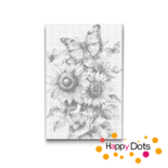 DOT Painting Bloemen met Vlinders 01