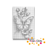 DOT Painting Bloemen met Vlinders 02