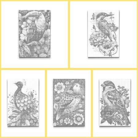 DOT Painting Coloring Book Birds