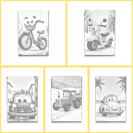 Livre de coloriage DOT Peinture Transport