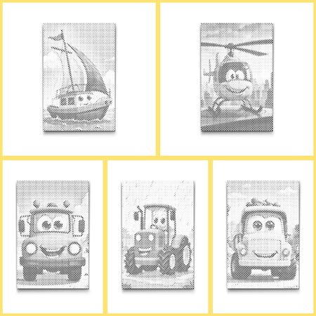 Livre de coloriage DOT Peinture Transport