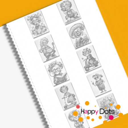 Livre de coloriage DOT Painting Big Crazy Grandmas A3 (30x40cm)