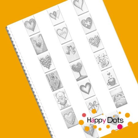 DOT Painting Kleurboek Harten