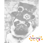 DOT Painting Pug with hat