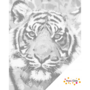 DOT Painting Tête de tigre