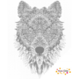 DOT Painting Wolf Mandala