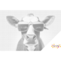 DOT Painting Cow with sunglasses
