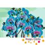 Schilderen op nummer Blauwe Orchidee