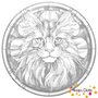 DOT Painting Cat - Maine Coon