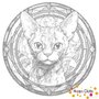 DOT Painting Cat - Devon Rex