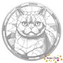 DOT Painting Cat - British Shorthair