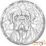 DOT Painting Hond - Bordeaux Dog
