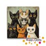 Diamond Painting Katten Familie