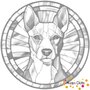 DOT Painting Hond - Basenji