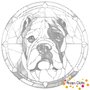 DOT Painting Dog - American Bulldog