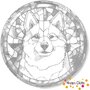 DOT Painting Dog - Akita