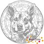 DOT Painting Dog - Australian Cattle Dog