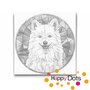 DOT Painting Dog - Eskimo dog