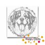 DOT Painting Dog - Saint Bernard