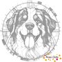 DOT Painting Dog - Saint Bernard