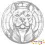 DOT Painting Hond - Pitbull