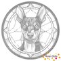 DOT Painting Dog - Pinscher