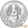 DOT Painting Hond met bloemen