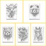 DOT Painting Malbuch Verrückte Tiere